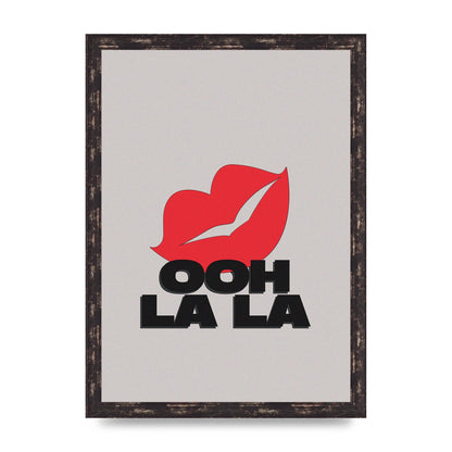 Ooh La Kiss" Printed Poster - A3 framed