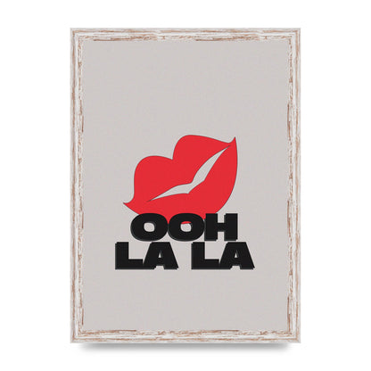 Ooh La Kiss" Printed Poster - A3 framed