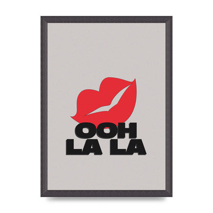 Ooh La Kiss" Printed Poster - A3 framed