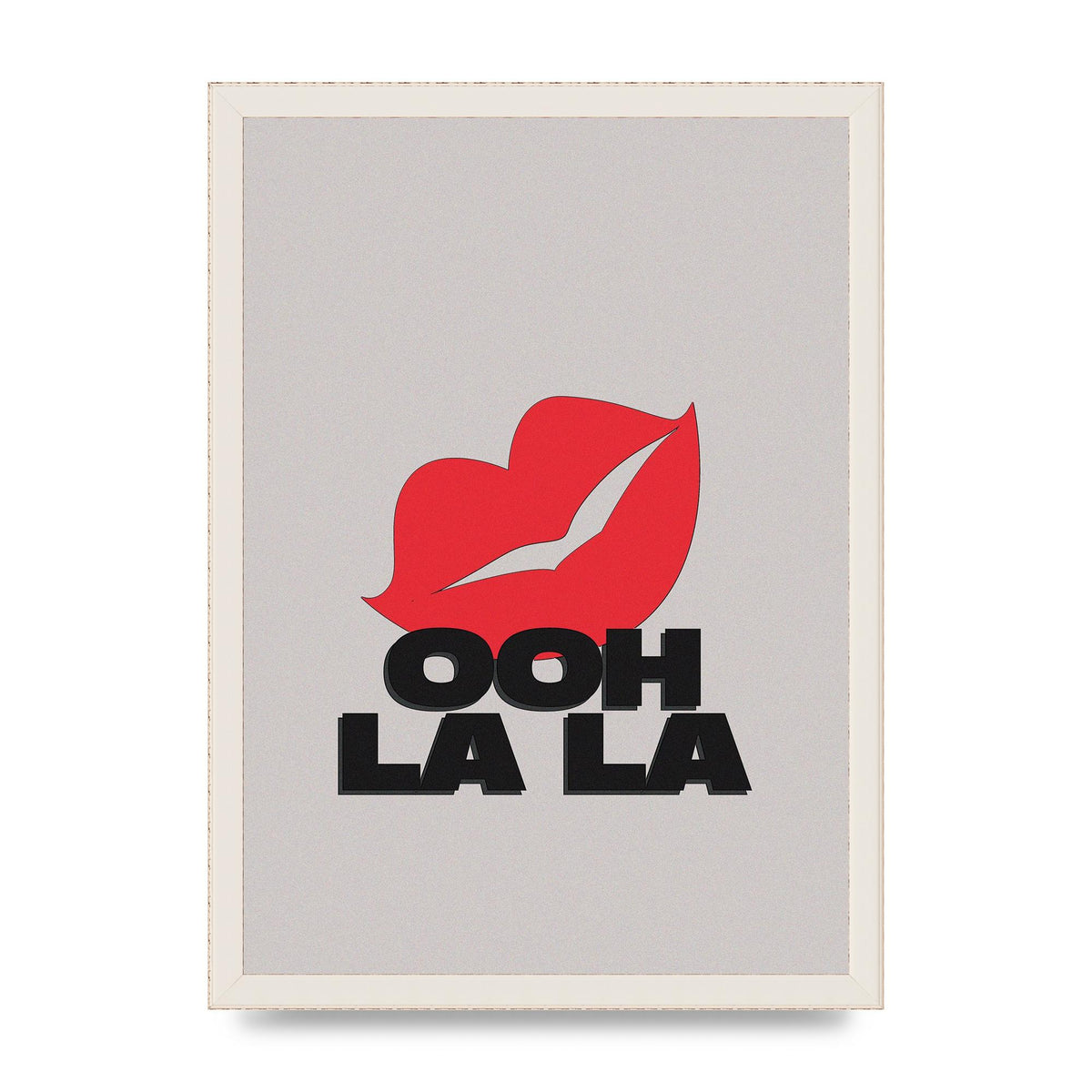 Ooh La Kiss" Printed Poster - A3 framed
