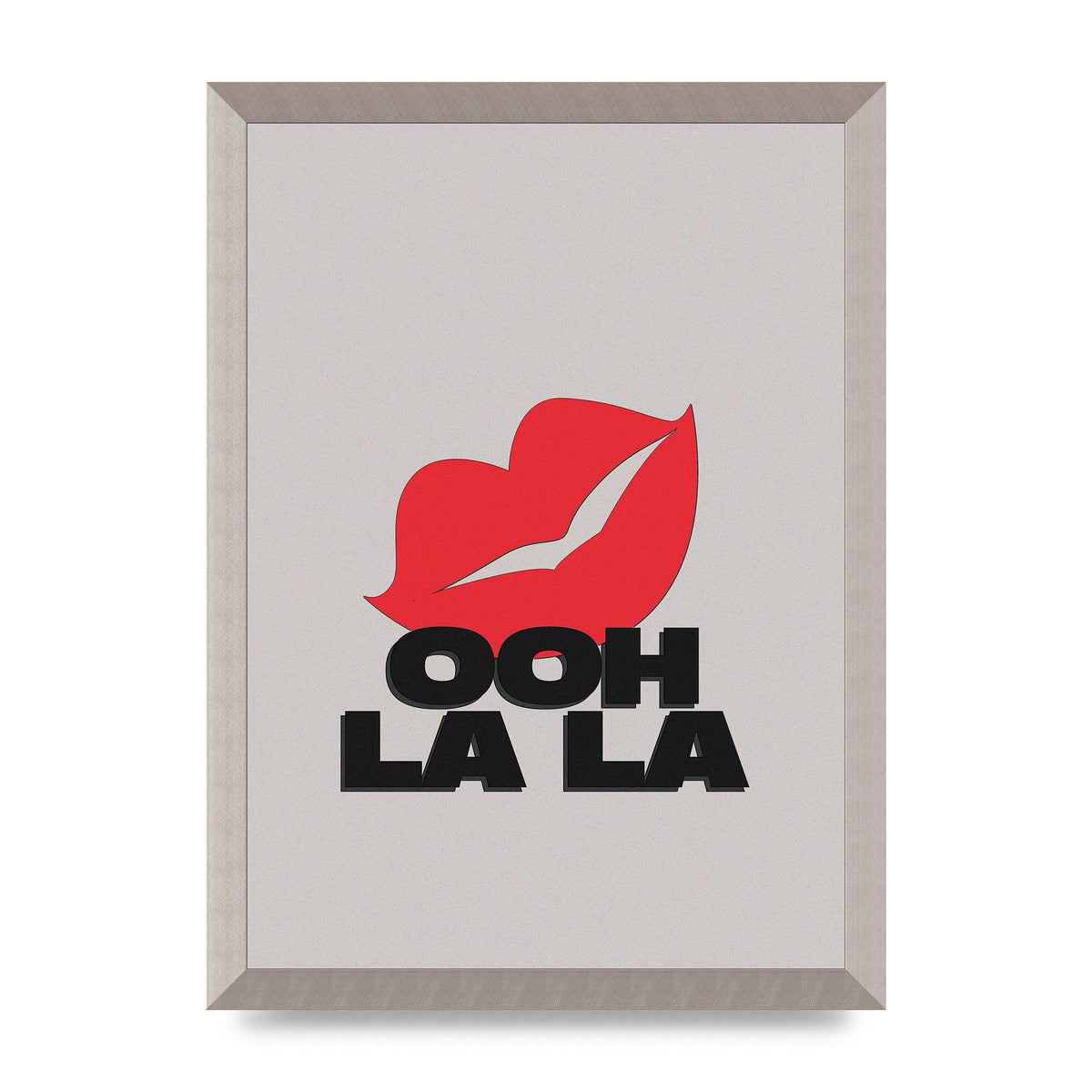 Ooh La Kiss" Printed Poster - A3 framed