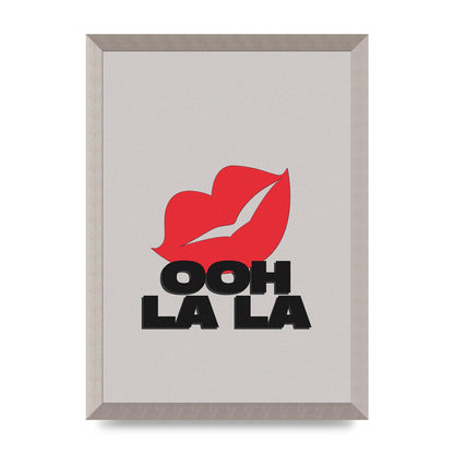 Ooh La Kiss" Printed Poster - A3 framed
