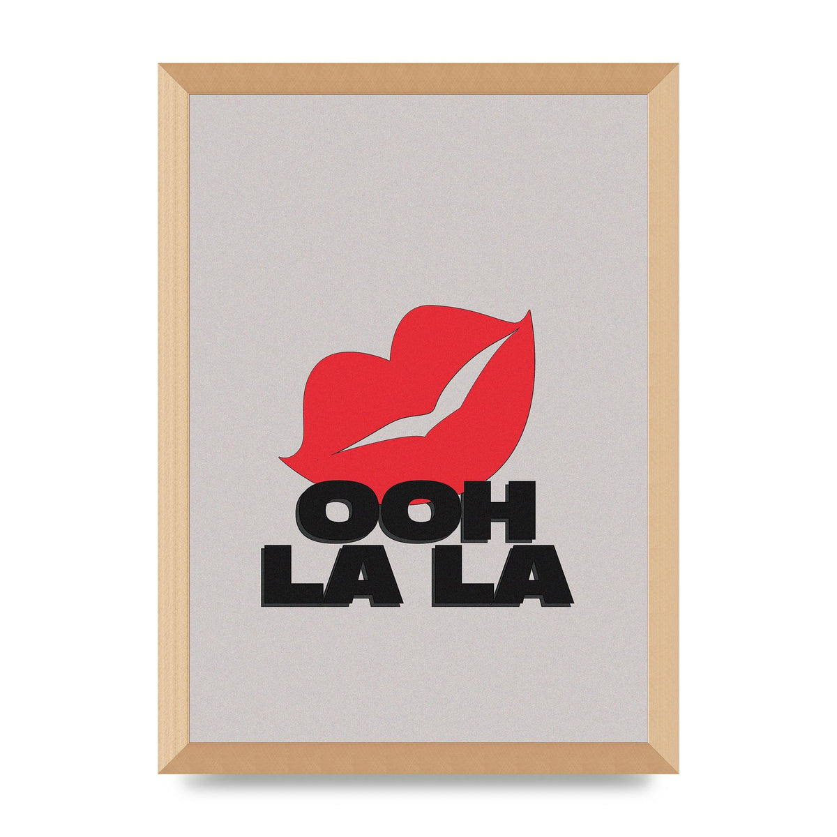 Ooh La Kiss" Printed Poster - A3 framed