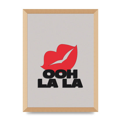 Ooh La Kiss" Printed Poster - A3 framed