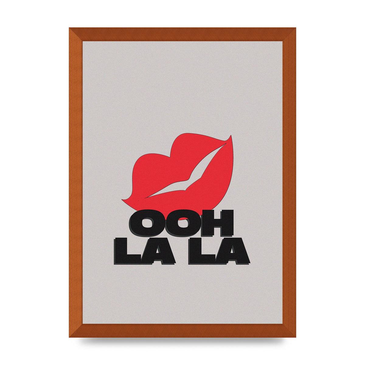 Ooh La Kiss" Printed Poster - A3 framed