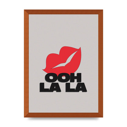 Ooh La Kiss" Printed Poster - A3 framed