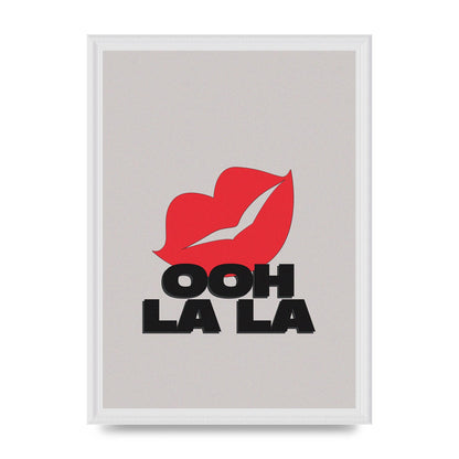 Ooh La Kiss" Printed Poster - A3 framed