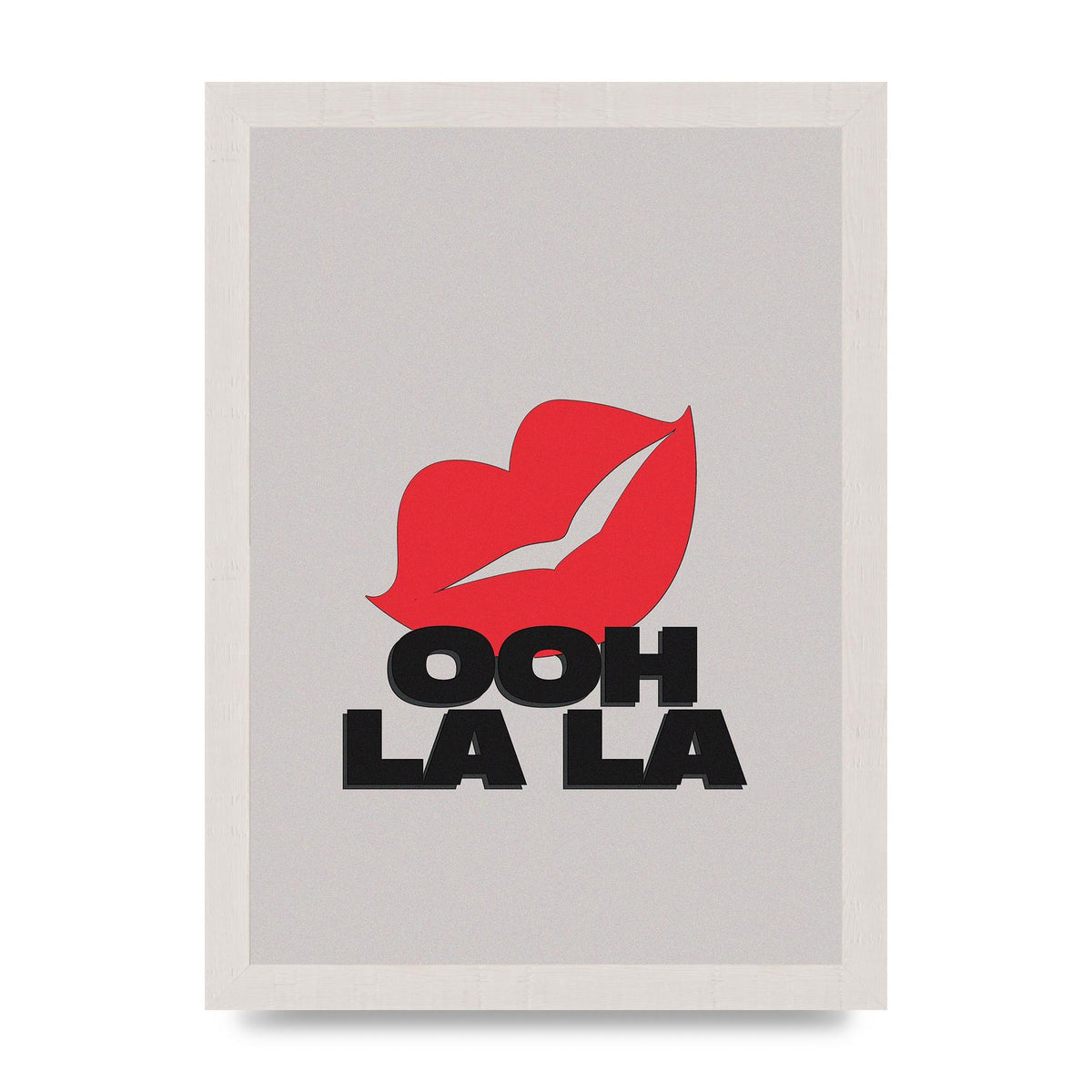 Ooh La Kiss" Printed Poster - A4 framed