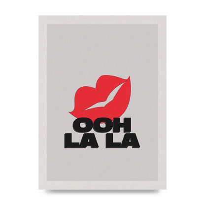 Ooh La Kiss" Printed Poster - A4 framed