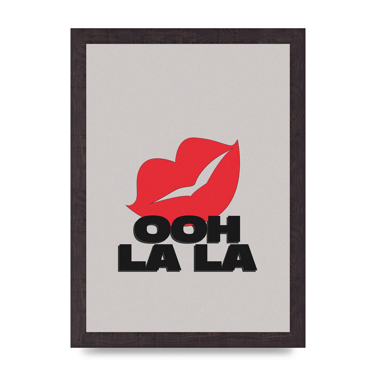 Ooh La Kiss" Printed Poster - A4 framed