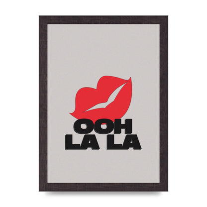 Ooh La Kiss" Printed Poster - A4 framed