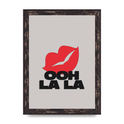 Ooh La Kiss" Printed Poster - A4 framed