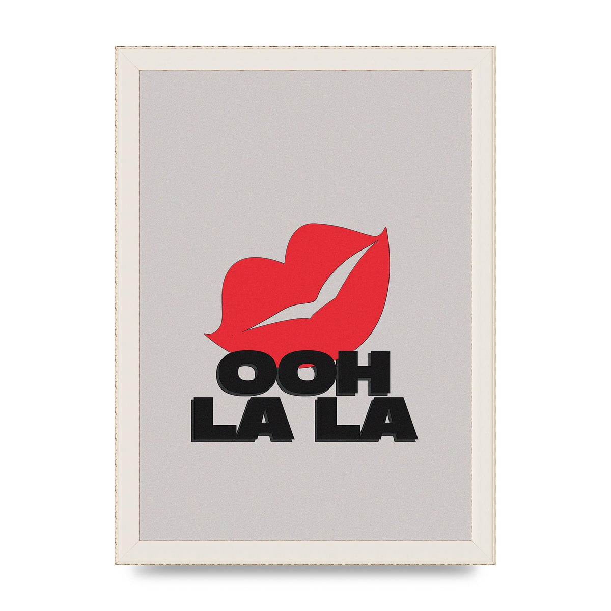 Ooh La Kiss" Printed Poster - A4 framed