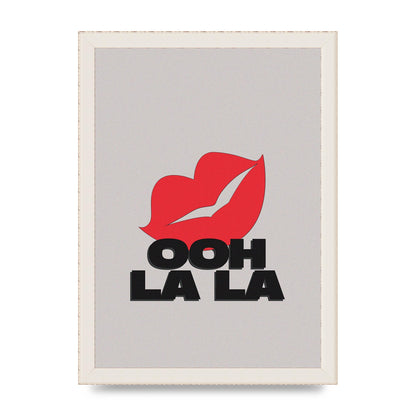 Ooh La Kiss" Printed Poster - A4 framed