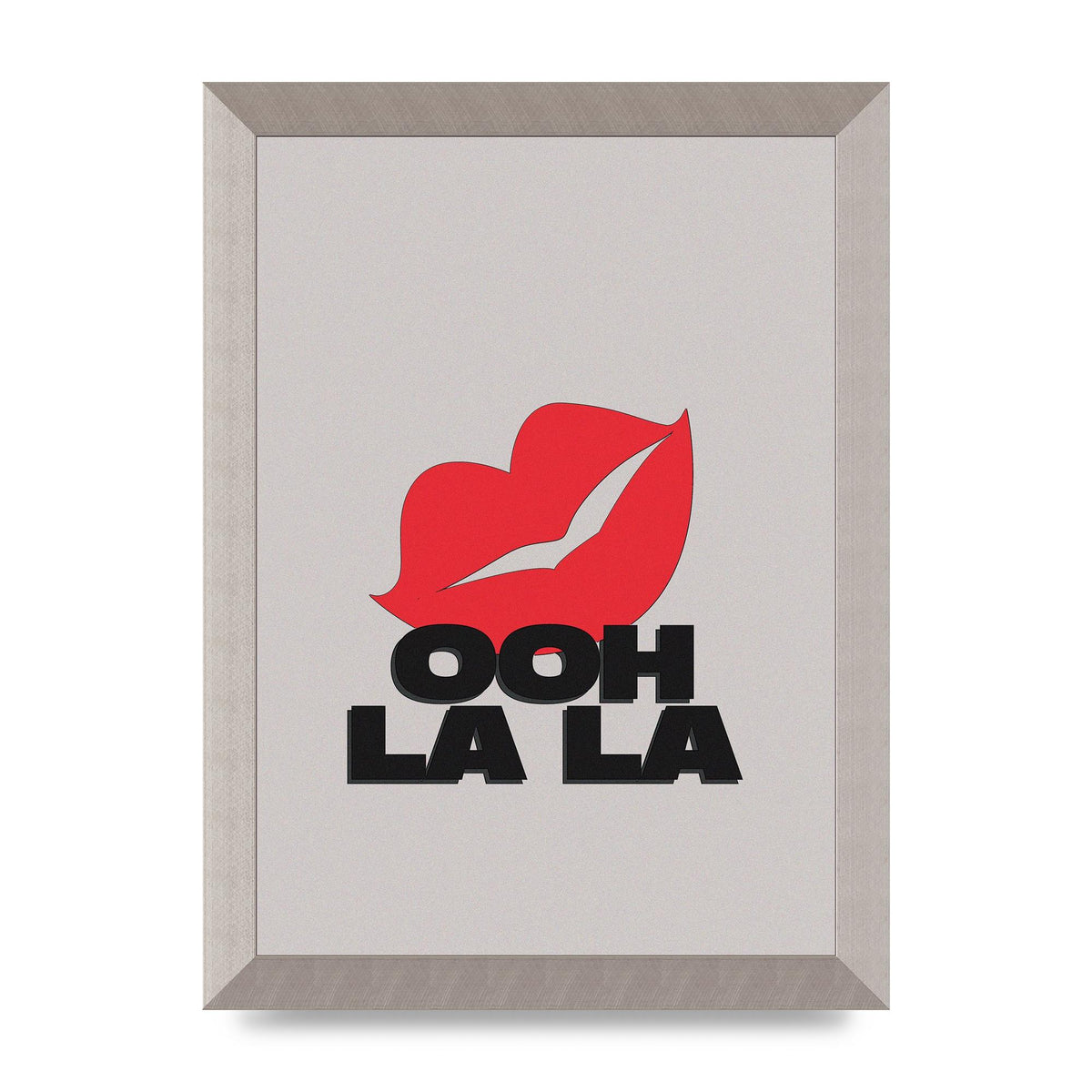 Ooh La Kiss" Printed Poster - A4 framed