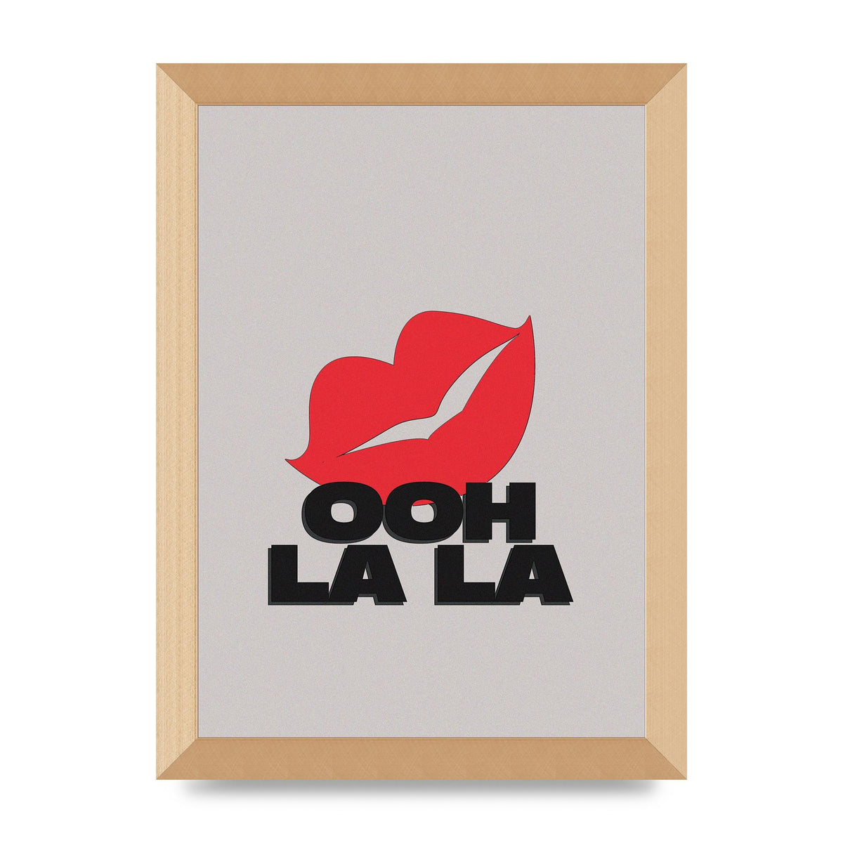 Ooh La Kiss" Printed Poster - A4 framed
