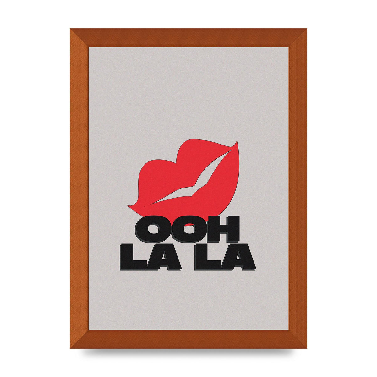 Ooh La Kiss" Printed Poster - A4 framed