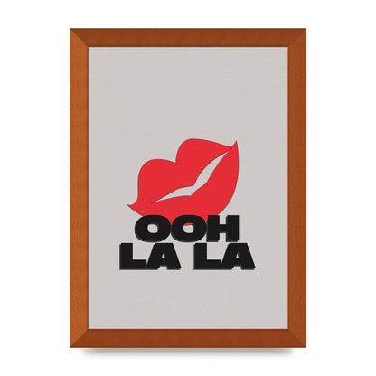 Ooh La Kiss" Printed Poster - A4 framed