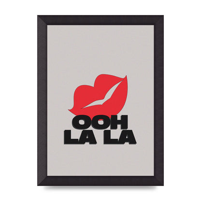 Ooh La Kiss" Printed Poster - A4 framed