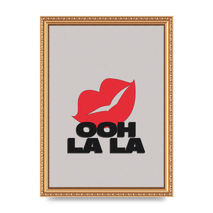 Ooh La Kiss" Printed Poster - A4 framed