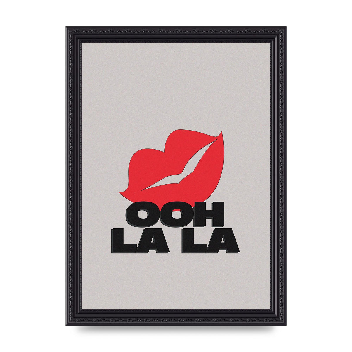 Ooh La Kiss" Printed Poster - A4 framed