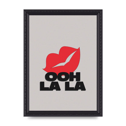 Ooh La Kiss" Printed Poster - A4 framed