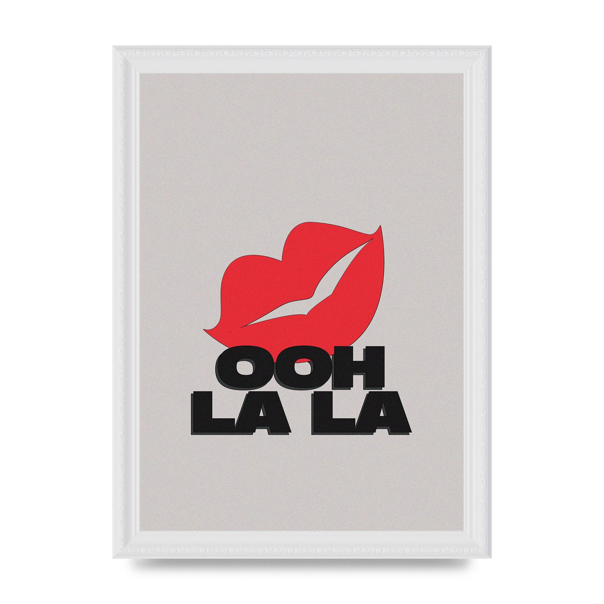 Ooh La Kiss" Printed Poster - A4 framed