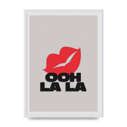 Ooh La Kiss" Printed Poster - A4 framed