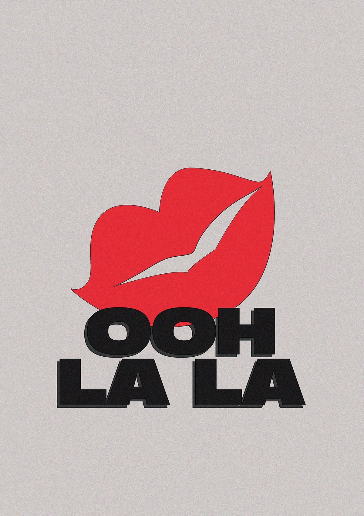 Ooh La Kiss" Printed Poster - detail