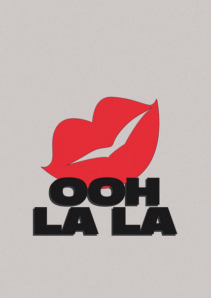 Ooh La Kiss" Printed Poster - detail