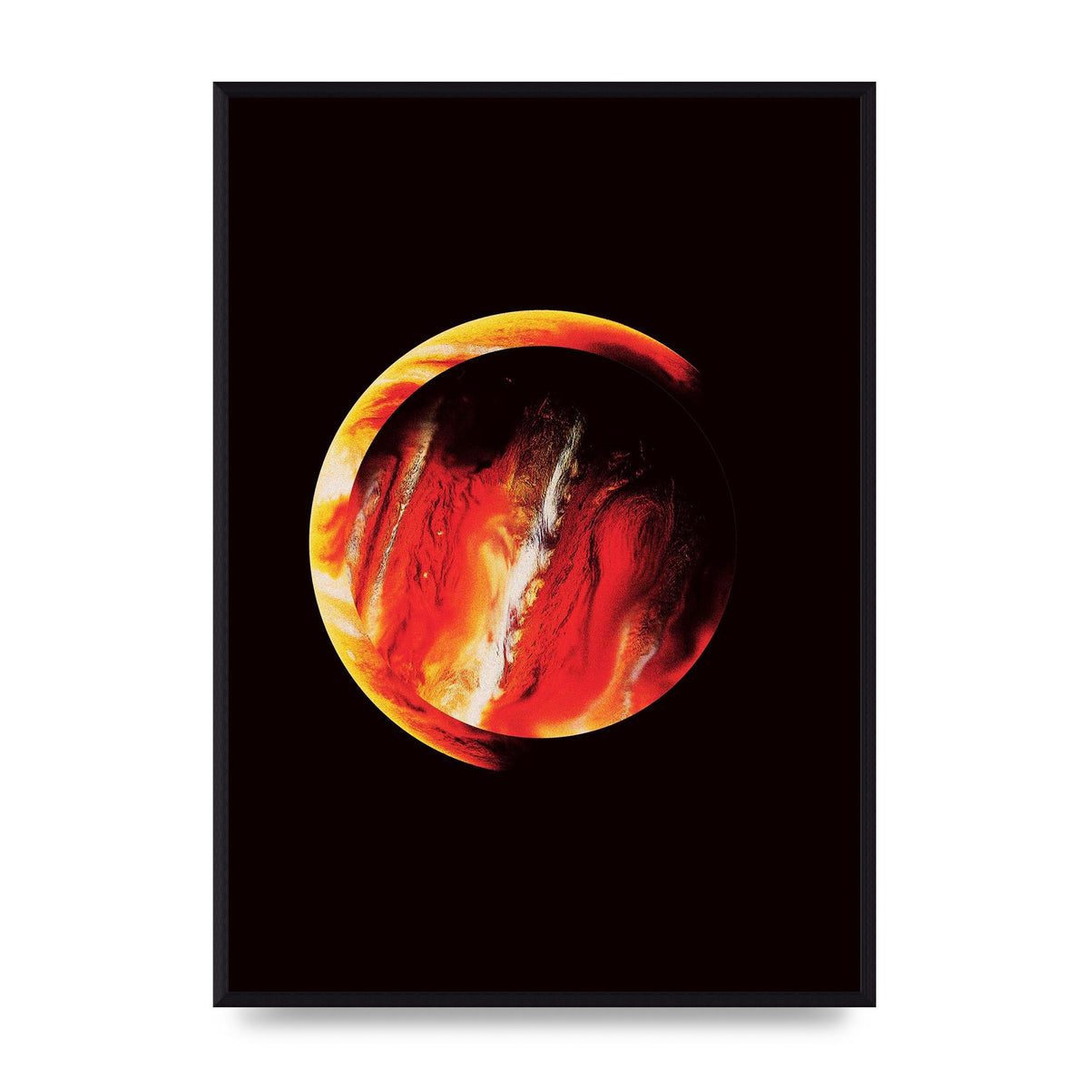 Abstract Mars Painting Wall Art - A2 framed