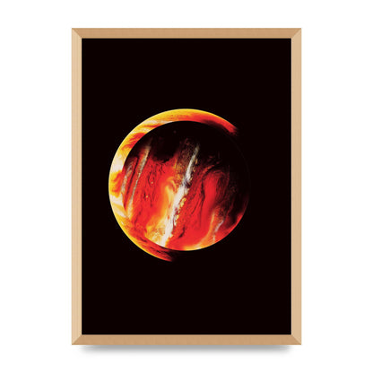 Abstract Mars Painting Wall Art - A2 framed