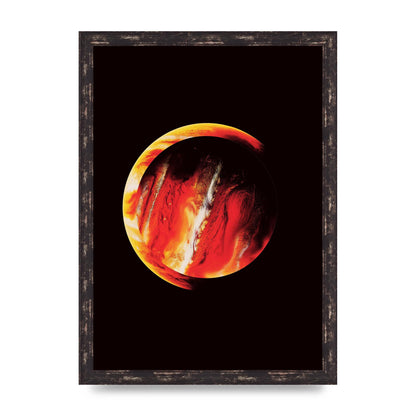 Abstract Mars Painting Wall Art - A3 framed