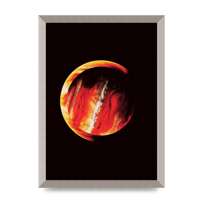 Abstract Mars Painting Wall Art - A3 framed