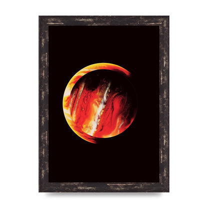 Abstract Mars Painting Wall Art - A4 framed