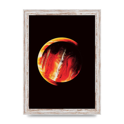 Abstract Mars Painting Wall Art - A4 framed