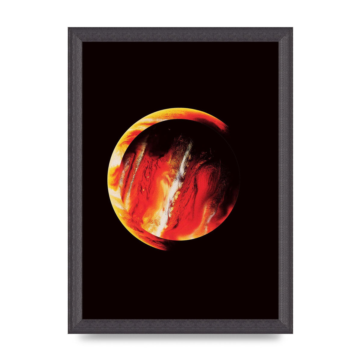 Abstract Mars Painting Wall Art - A4 framed