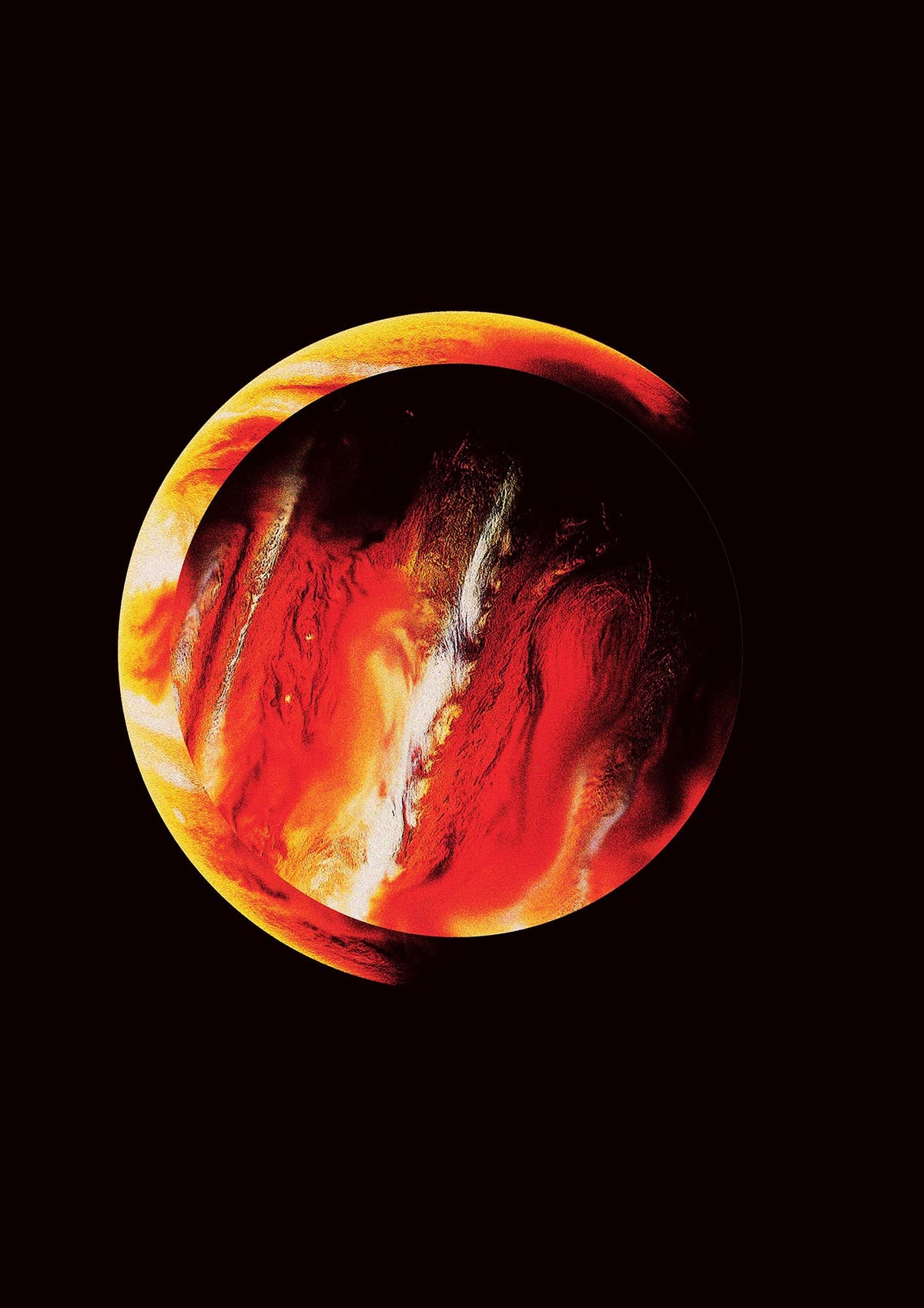 Abstract Mars Painting Wall Art - detail