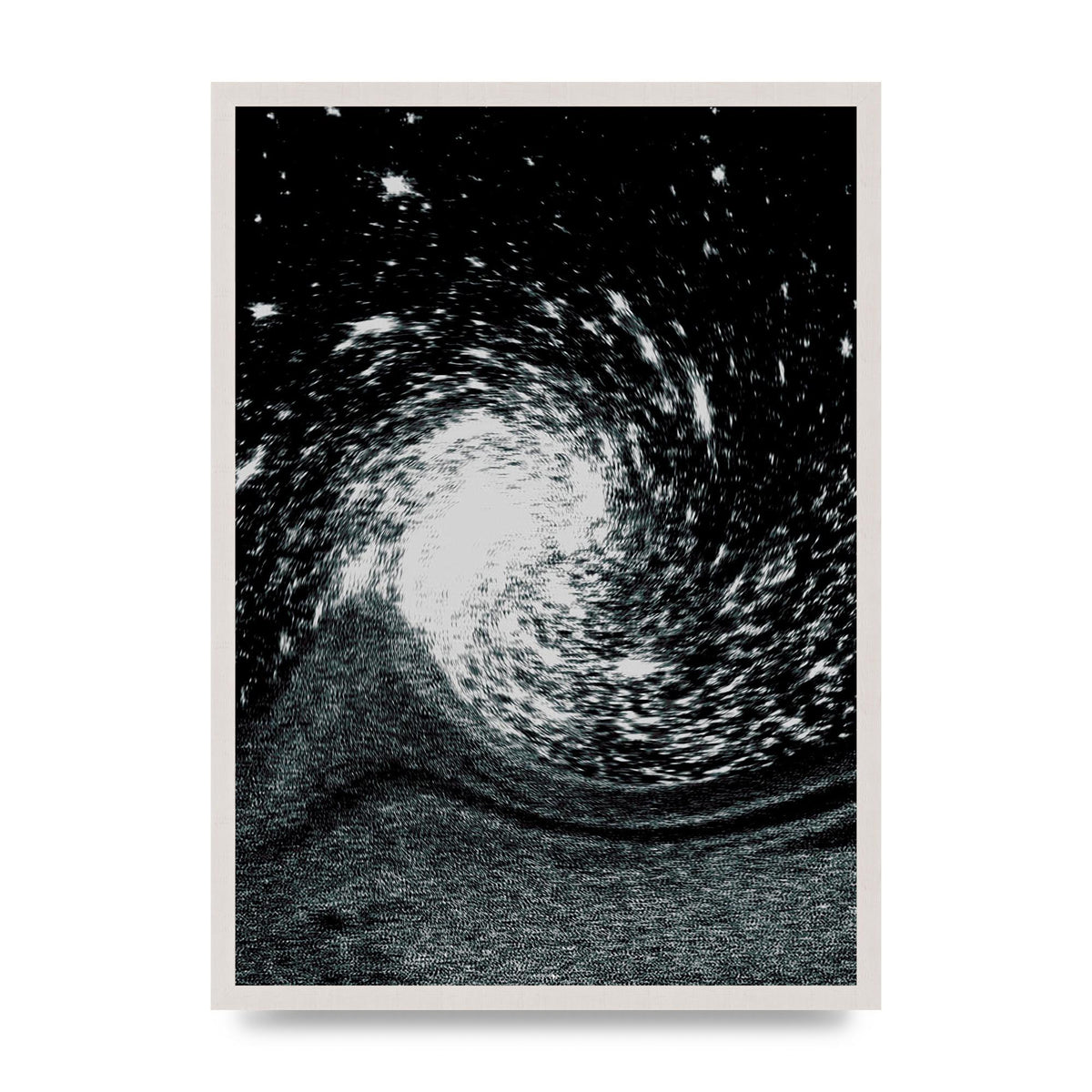 Abstract Star Twirl Printed Poster - A2 framed