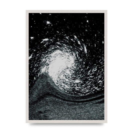 Abstract Star Twirl Printed Poster - A2 framed