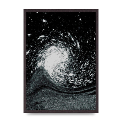 Abstract Star Twirl Printed Poster - A2 framed