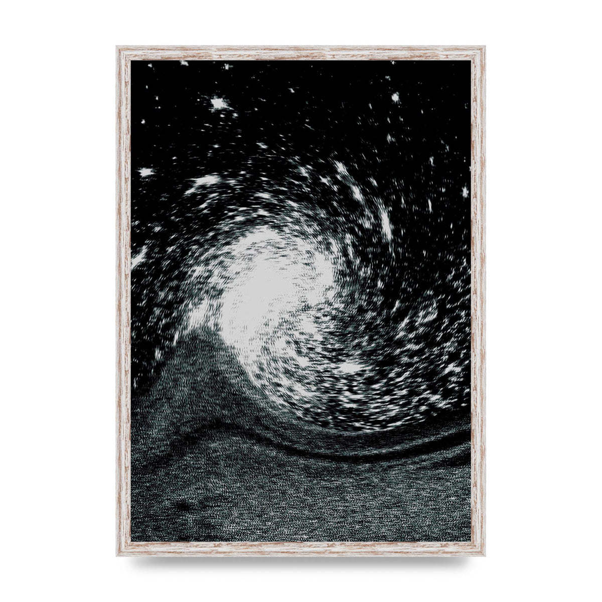 Abstract Star Twirl Printed Poster - A2 framed