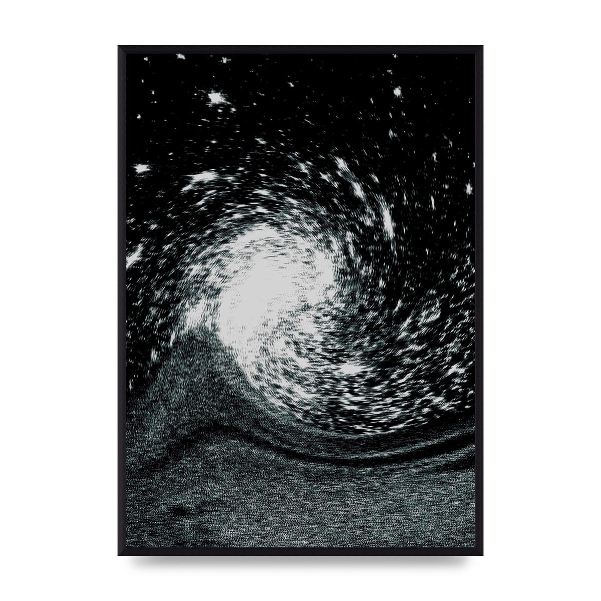 Abstract Star Twirl Printed Poster - A2 framed