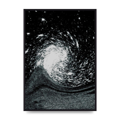 Abstract Star Twirl Printed Poster - A2 framed