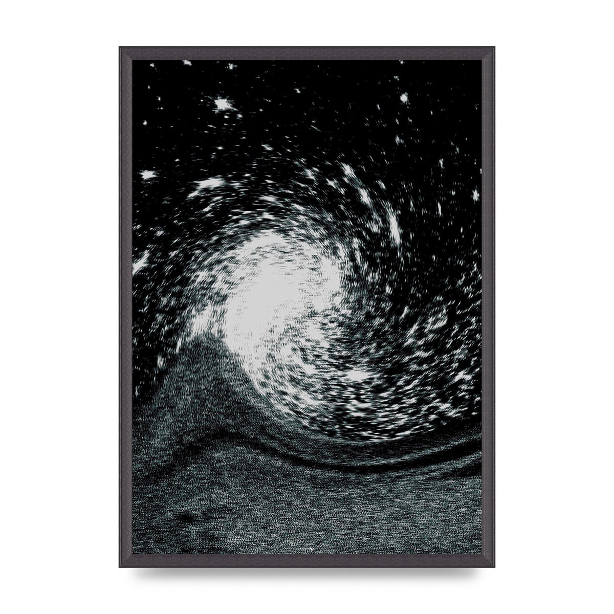 Abstract Star Twirl Printed Poster - A2 framed