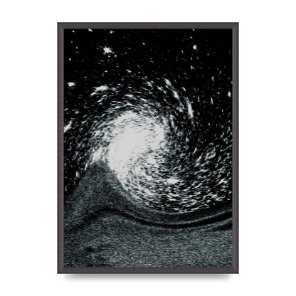 Abstract Star Twirl Printed Poster - A2 framed