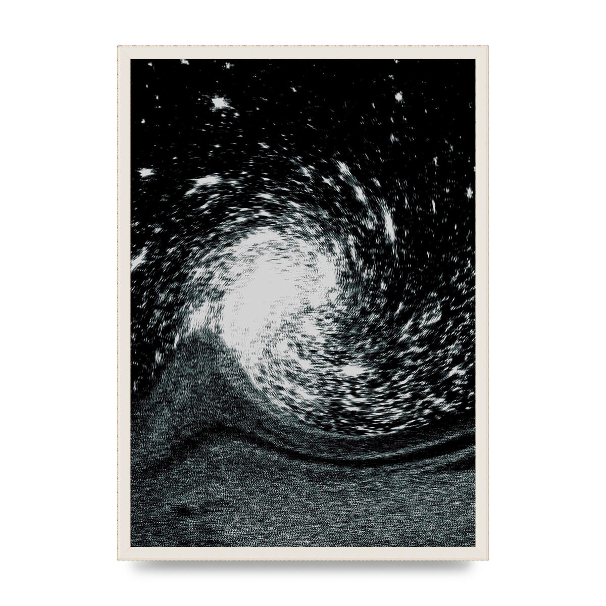 Abstract Star Twirl Printed Poster - A2 framed