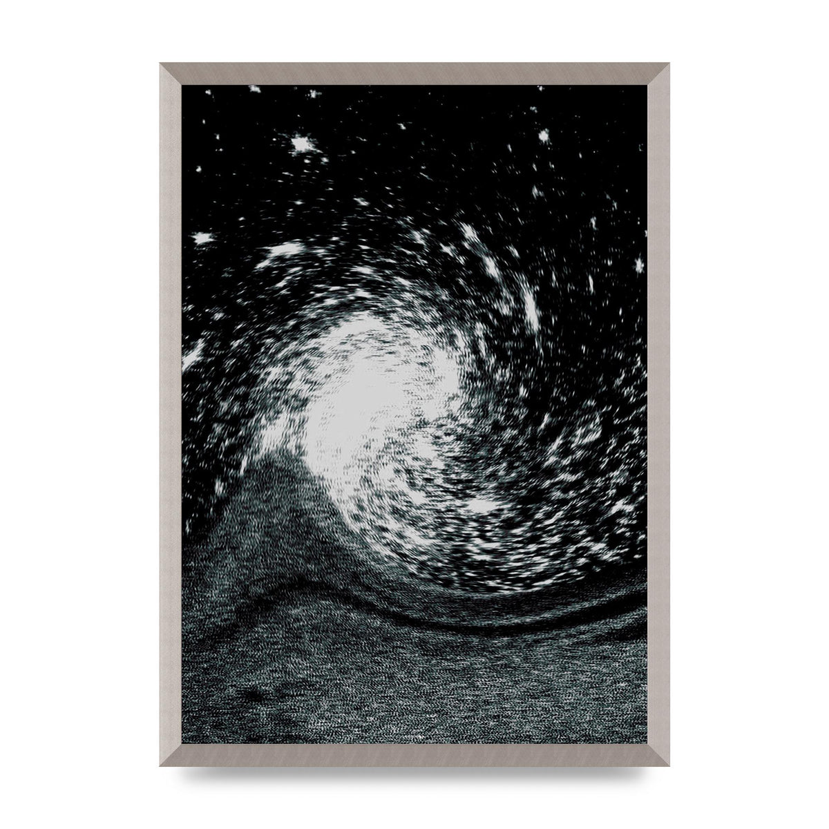 Abstract Star Twirl Printed Poster - A2 framed