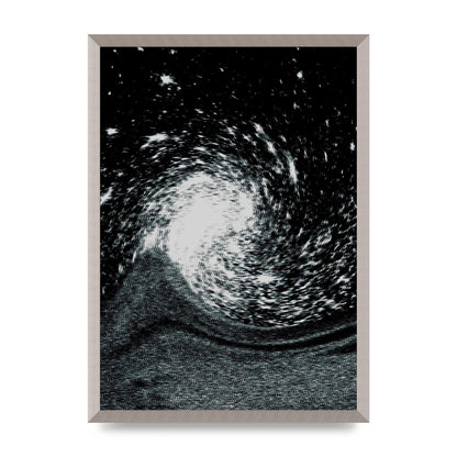 Abstract Star Twirl Printed Poster - A2 framed
