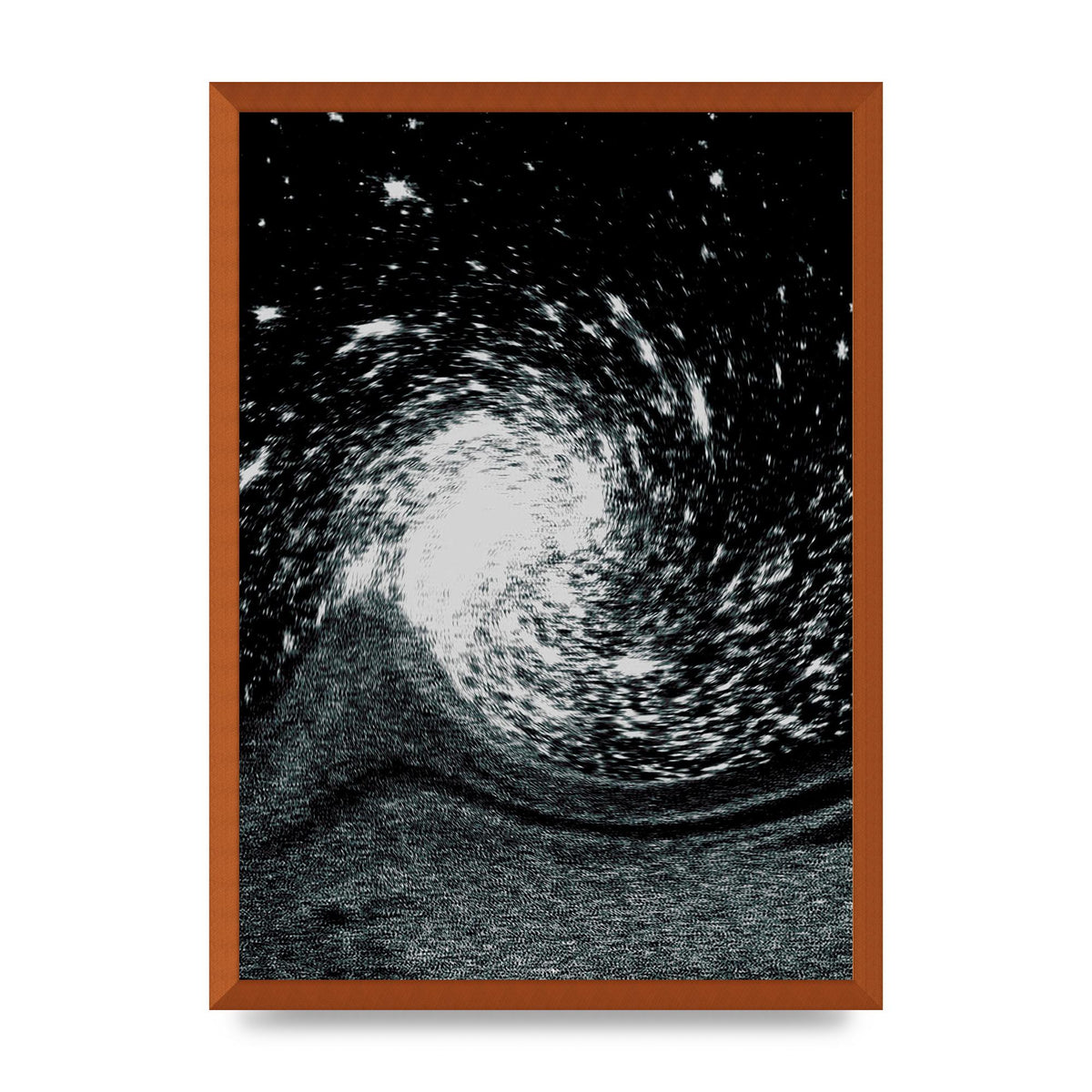 Abstract Star Twirl Printed Poster - A2 framed